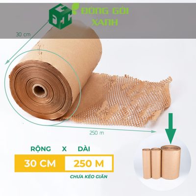 Giấy gói tổ ong chống sốc Nâu kích thước 30cmx250m