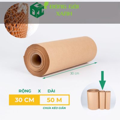 Giấy gói tổ ong Nâu kích thước 30cmx50m