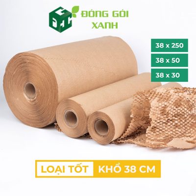 Giấy gói tổ ong Nâu kích thước 38cmx30m